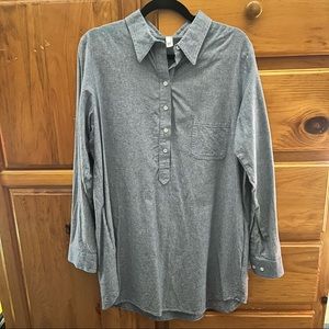 American Apparel denim shirt dress with pockets